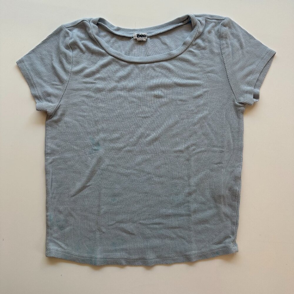 Garage light blue ribbed baby tee - S